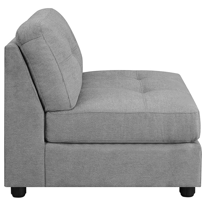 Claude Tufted Cushion Back Armless Chair Dove