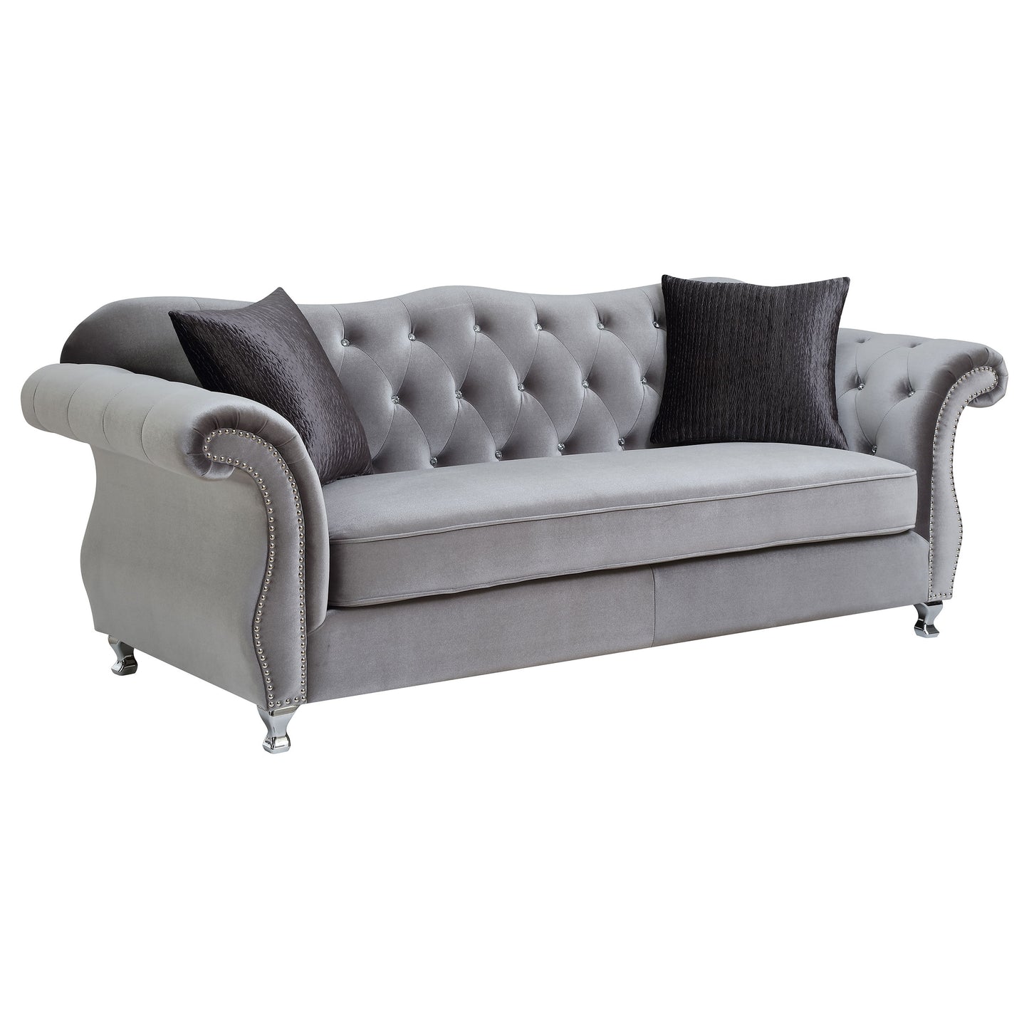 Frostine Grey Two-Piece Living Room Set