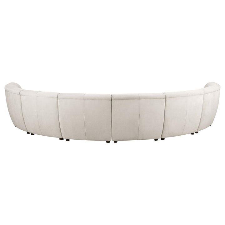 Charlotte 8-piece Upholstered Curved Modular Sectional Sofa Ivory