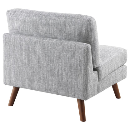 Churchill Button Tufted Armless Chair Grey