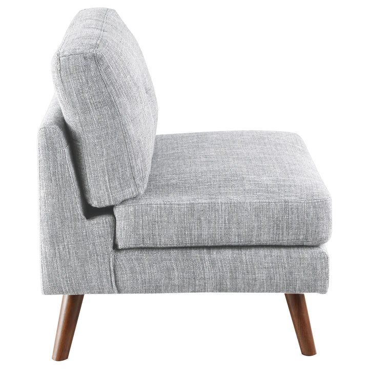 Churchill Button Tufted Armless Chair Grey