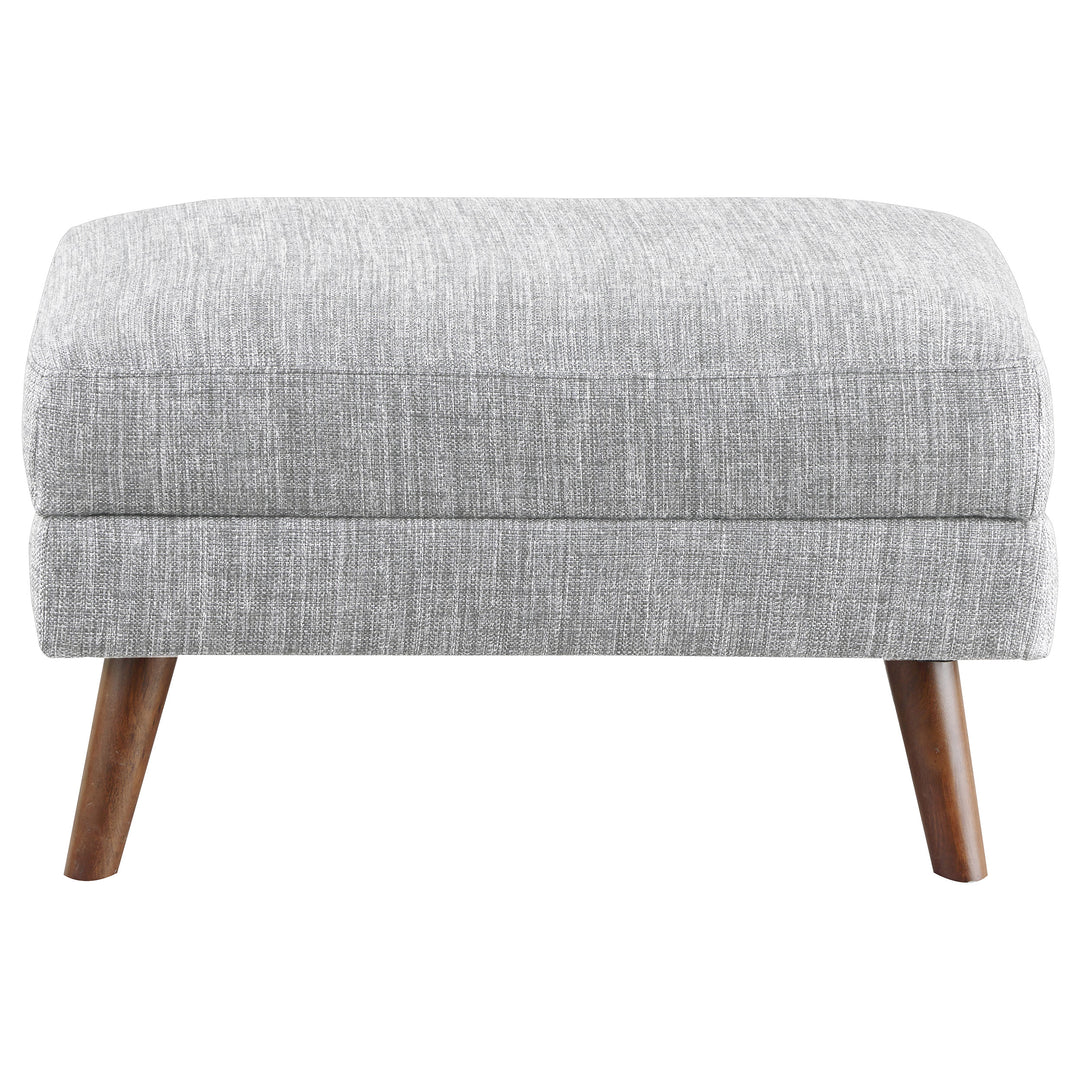 Churchill Ottoman with Tapered Legs Grey