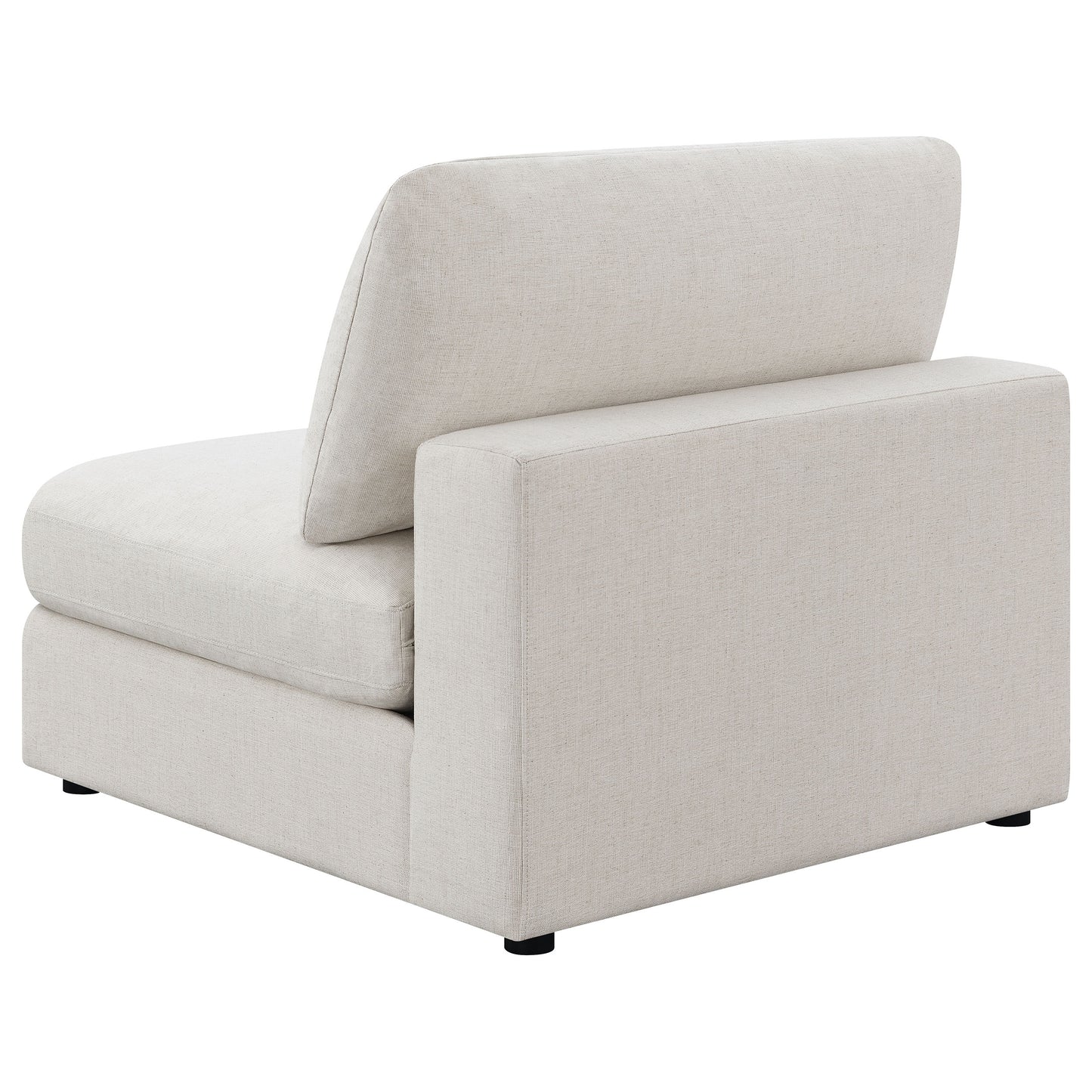 Serene Upholstered Armless Chair Beige