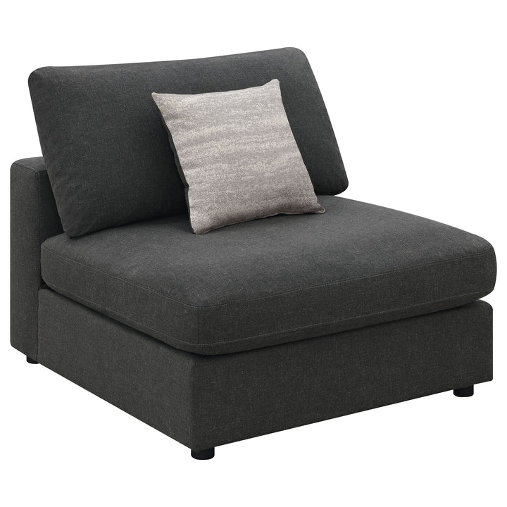 Serene 4-piece Upholstered Modular Sectional Charcoal