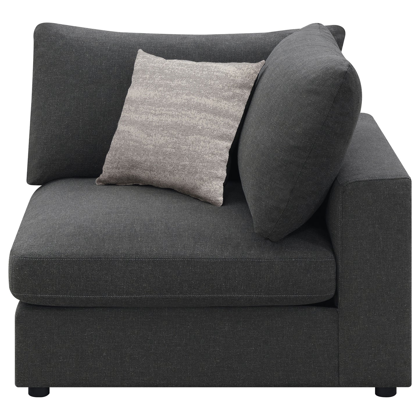 Serene Upholstered Corner Charcoal