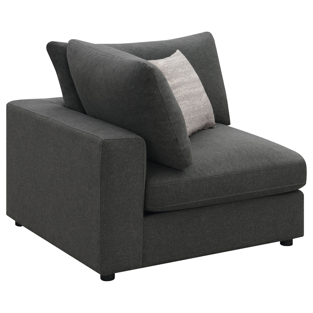 Serene Upholstered Corner Charcoal