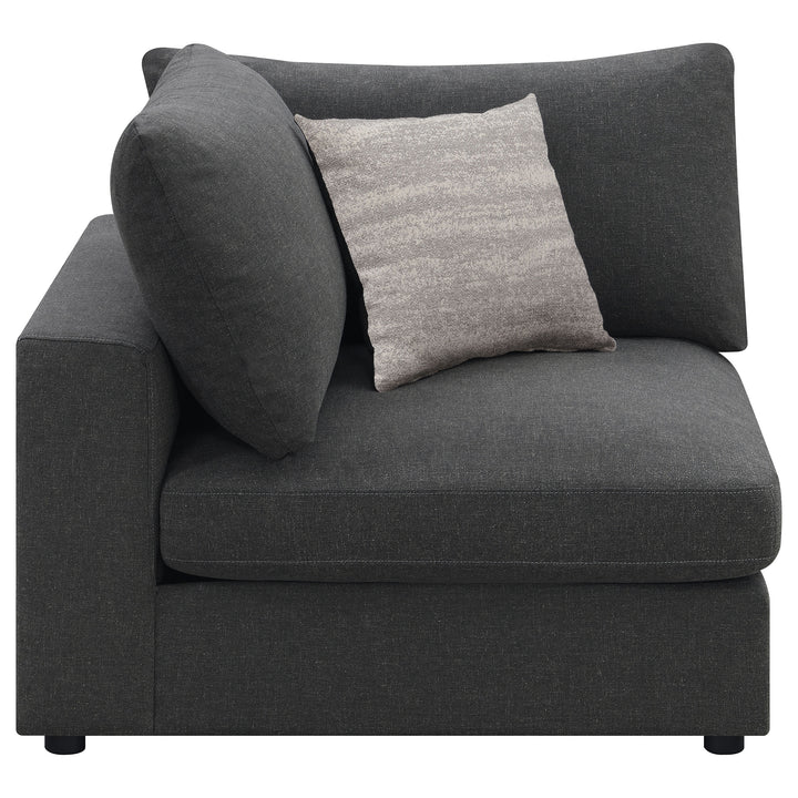 Serene Upholstered Corner Charcoal