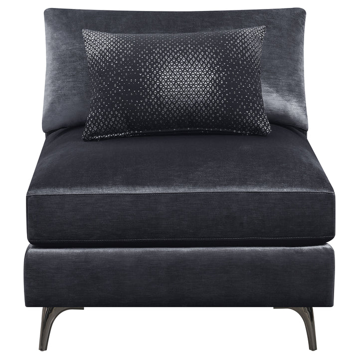 Schwartzman Removable Cushion Armless Chair Charcoal