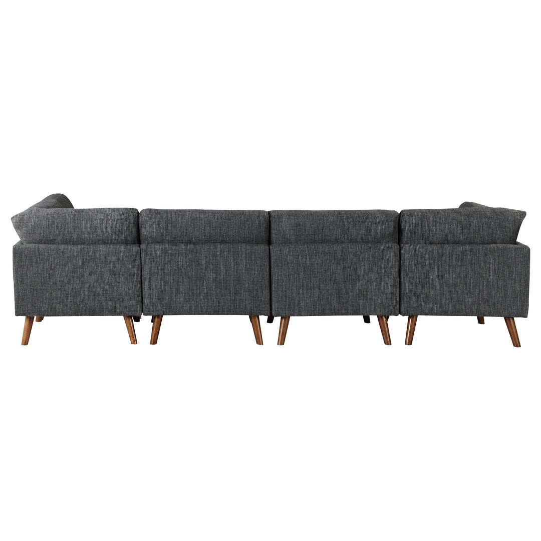 Churchill 5-piece Upholstered Modular Sectional Dark Grey