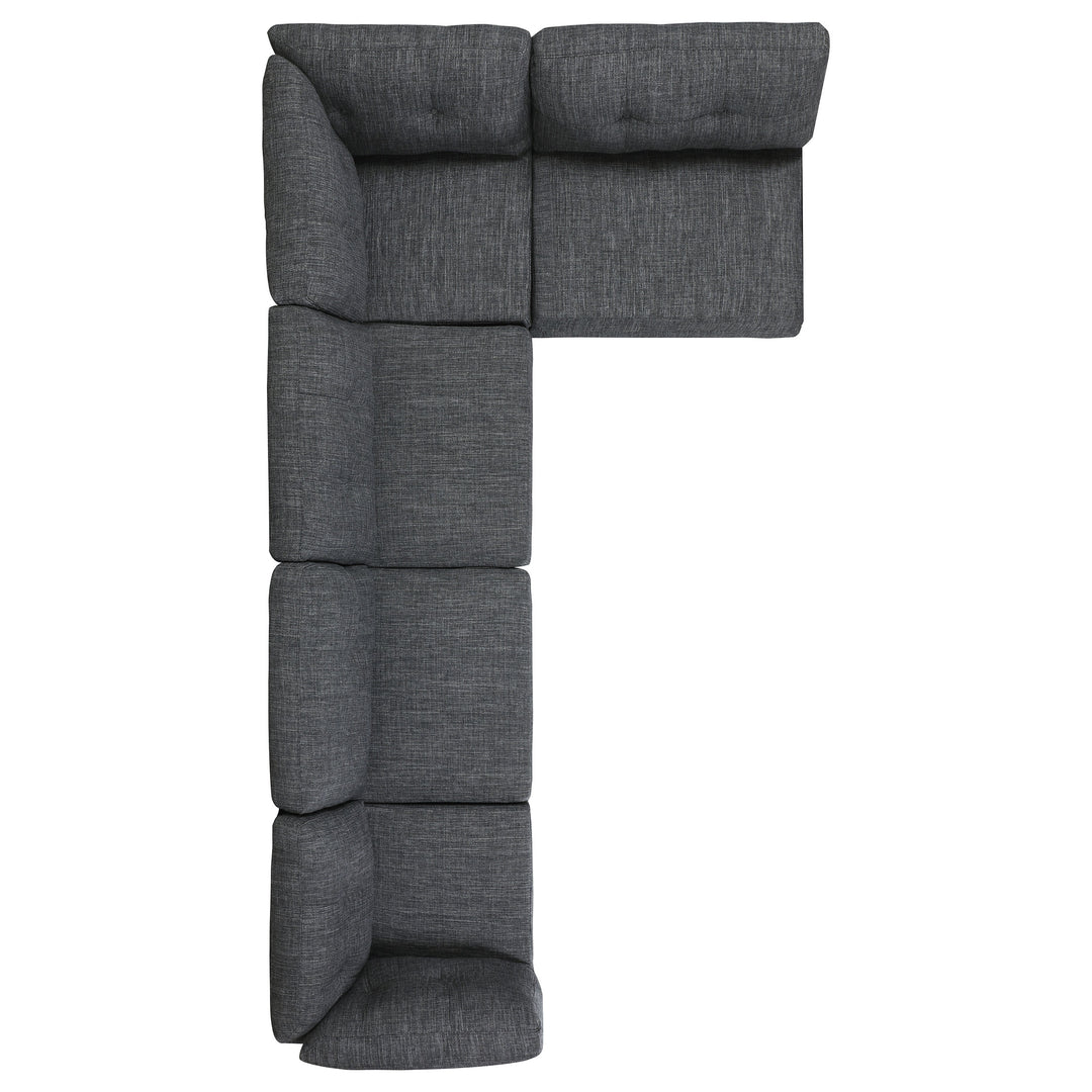 Churchill 5-piece Upholstered Modular Sectional Dark Grey