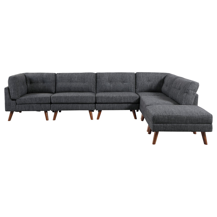 Churchill 6-piece Upholstered Modular Sectional Dark Grey