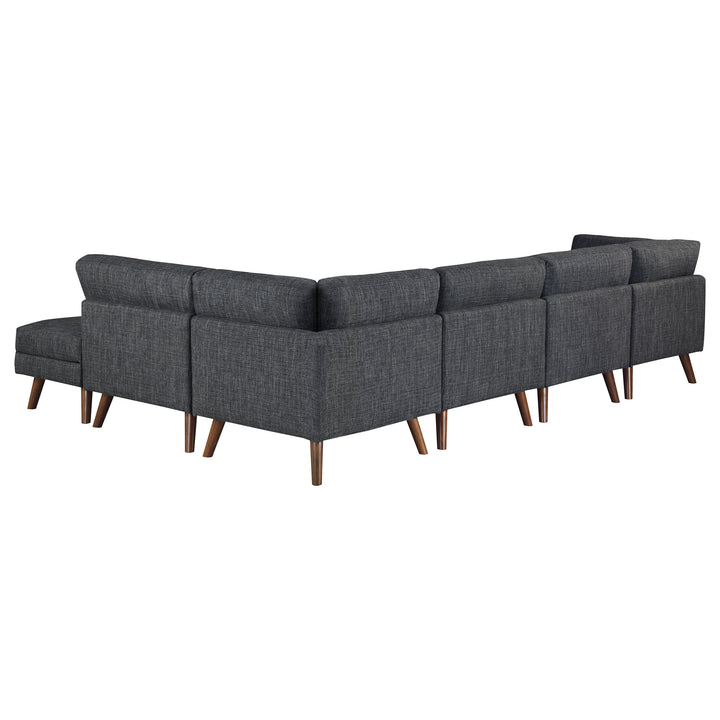 Churchill 6-piece Upholstered Modular Sectional Dark Grey