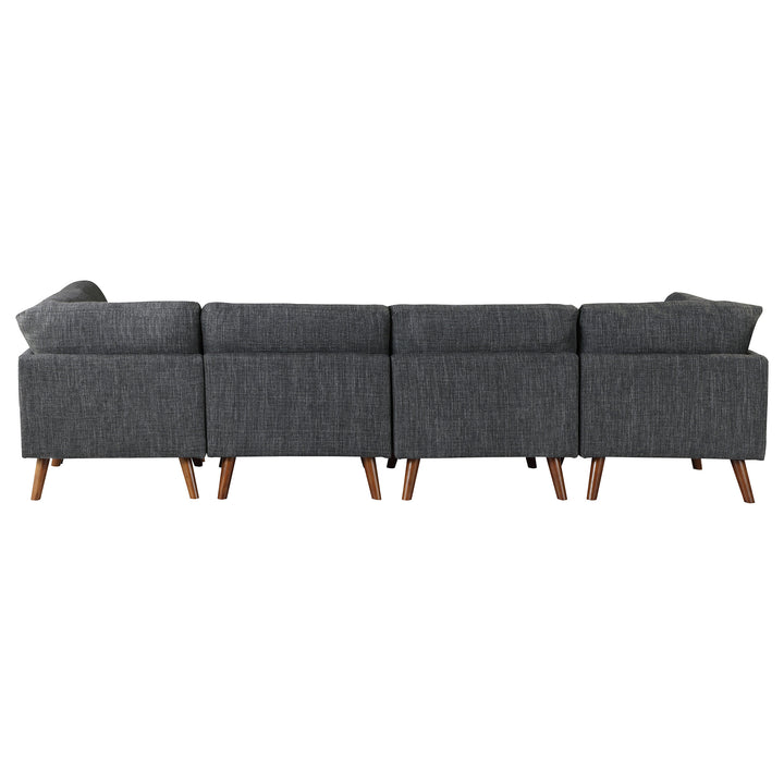 Churchill 6-piece Upholstered Modular Sectional Dark Grey