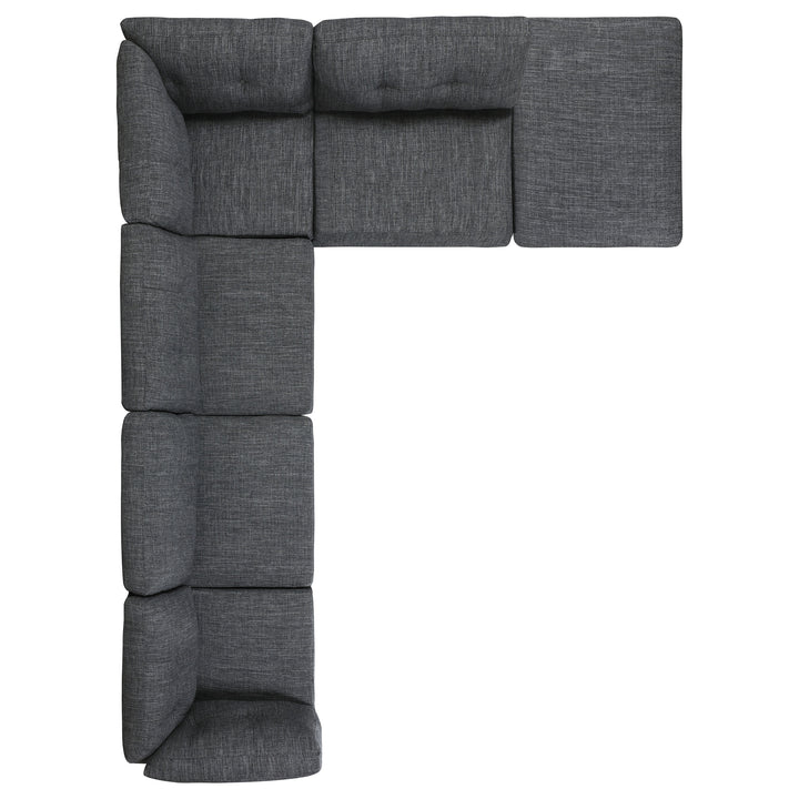 Churchill 6-piece Upholstered Modular Sectional Dark Grey