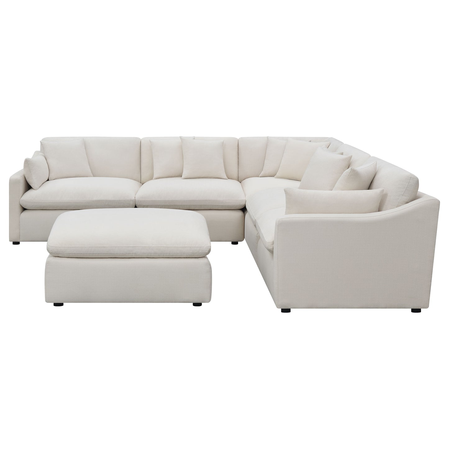 Hobson 6-piece Reversible Cushion Modular Sectional Off-White