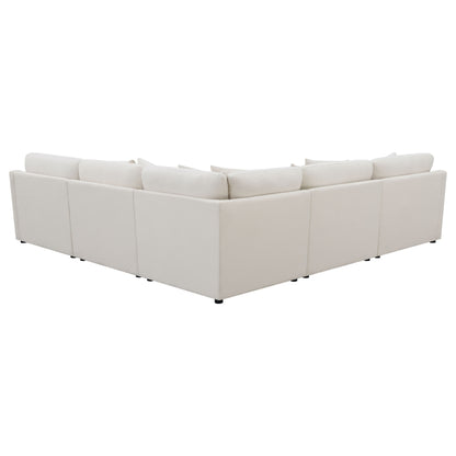 Hobson 6-piece Reversible Cushion Modular Sectional Off-White