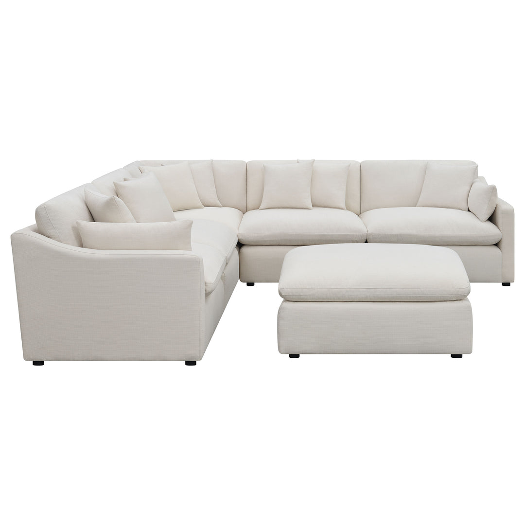 Hobson 6-piece Reversible Cushion Modular Sectional Off-White