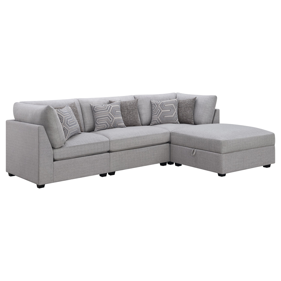 Cambria 4-piece Upholstered Modular Sectional Grey