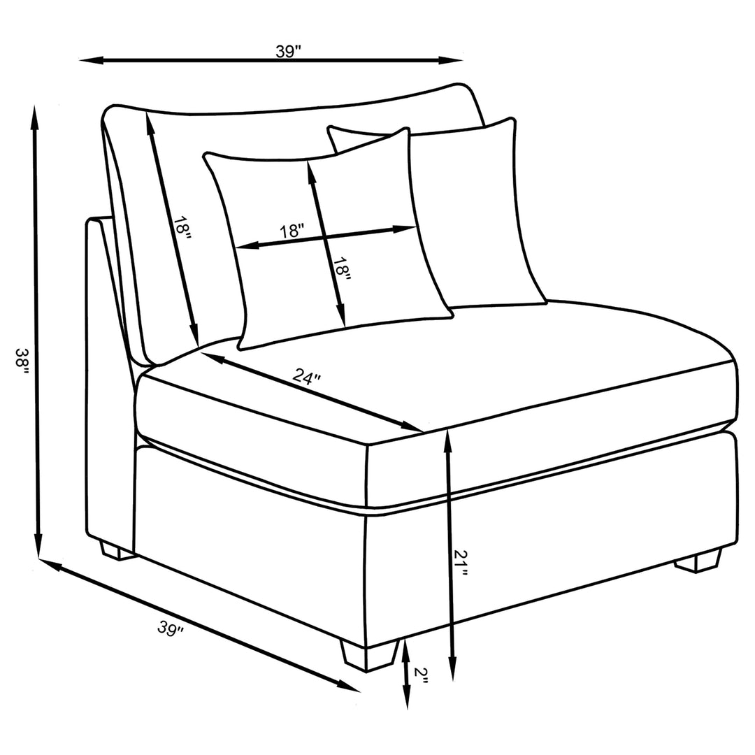 Cambria 4-piece Upholstered Modular Sectional Grey