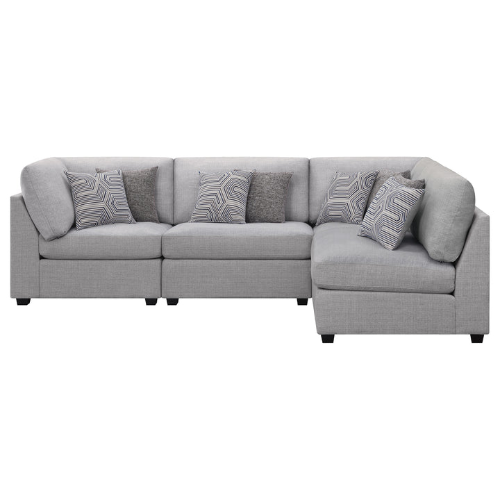 Cambria 4-piece Upholstered Modular Sectional Grey