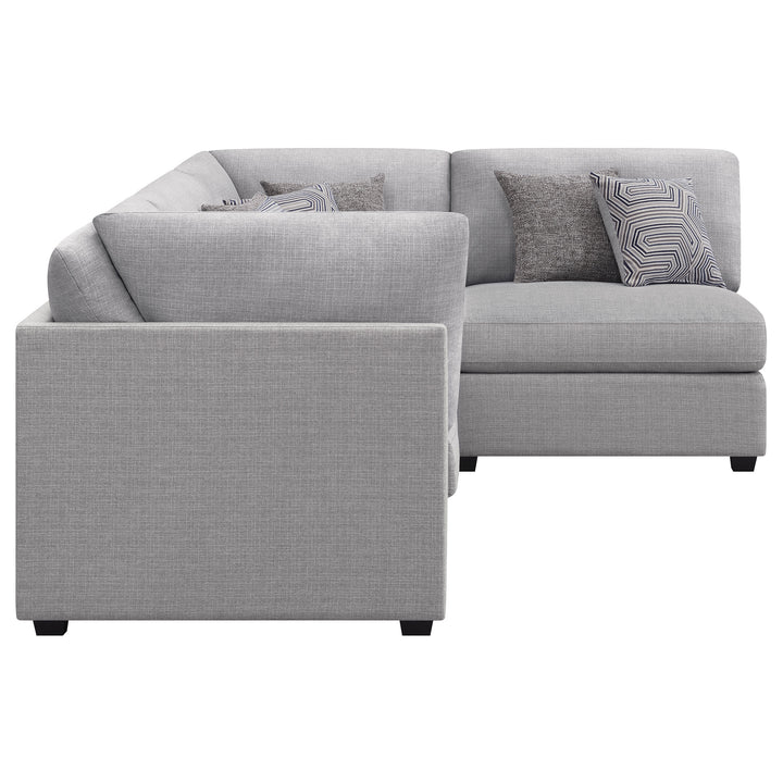 Cambria 4-piece Upholstered Modular Sectional Grey