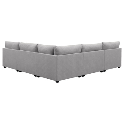 Cambria 5-piece Upholstered Modular Sectional Grey