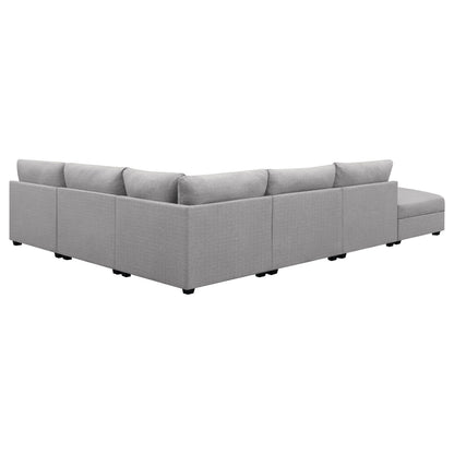 Cambria 6-piece Upholstered Modular Sectional Grey