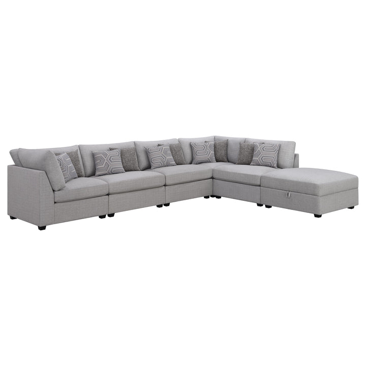 Cambria 6-piece Upholstered Modular Sectional Grey