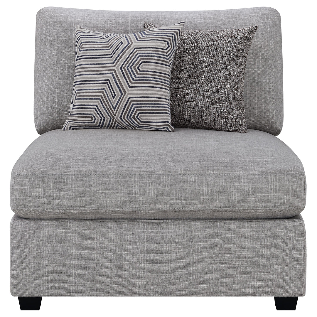 Cambria Upholstered Armless Chair Grey