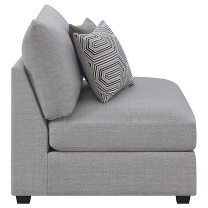 Cambria Upholstered Armless Chair Grey