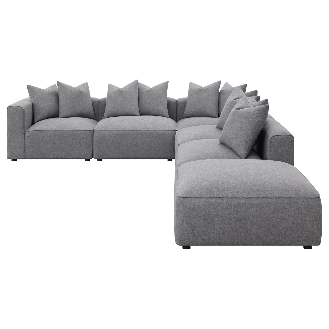 Jennifer 6-piece Tight Seat Modular Sectional Grey