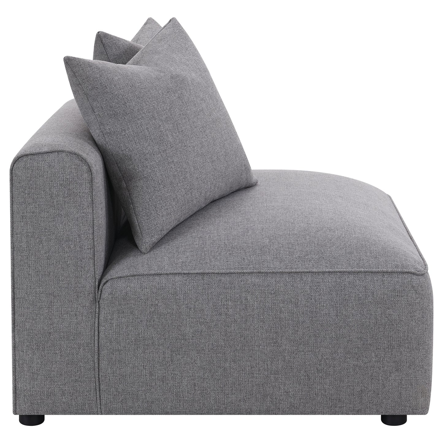 Jennifer Tight Seat Armless Chair Grey