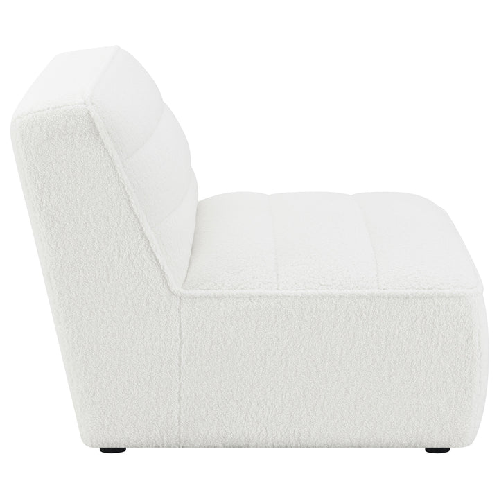 Sunny Upholstered  Armless Chair Natural