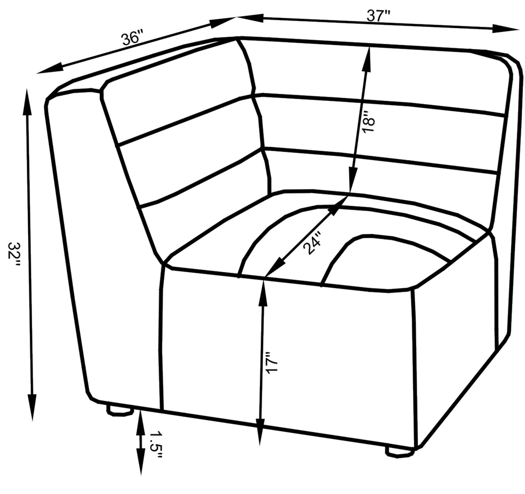 Sunny Upholstered Corner Natural