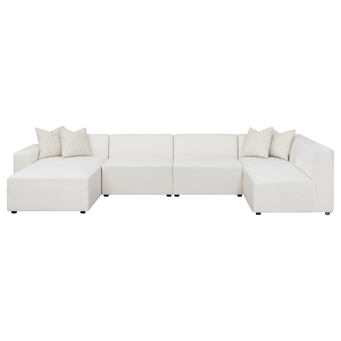 Freddie 6-piece Upholstered Modular Sectional Pearl