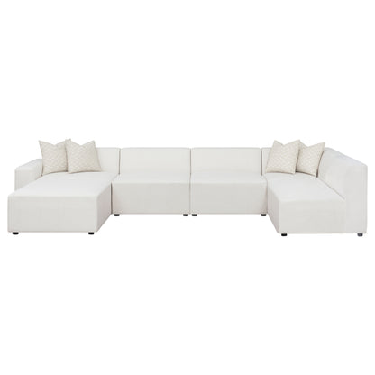 Freddie 6-piece Upholstered Modular Sectional Pearl