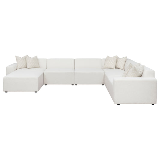 Freddie 7-piece Upholstered Modular Sectional Pearl