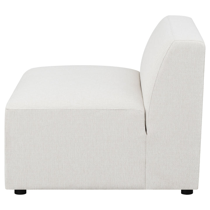 Freddie Upholstered Tight Back Armless Chair Pearl