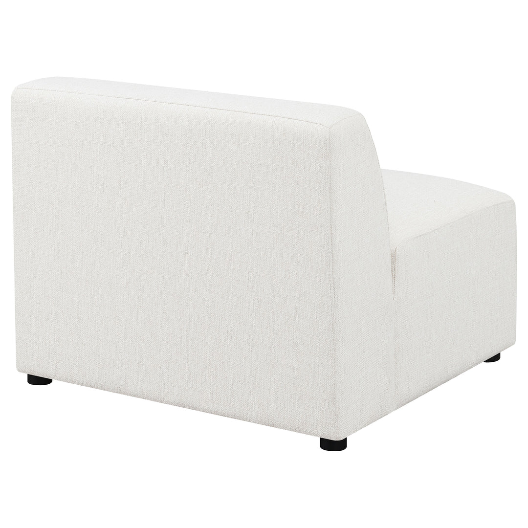 Freddie Upholstered Tight Back Armless Chair Pearl