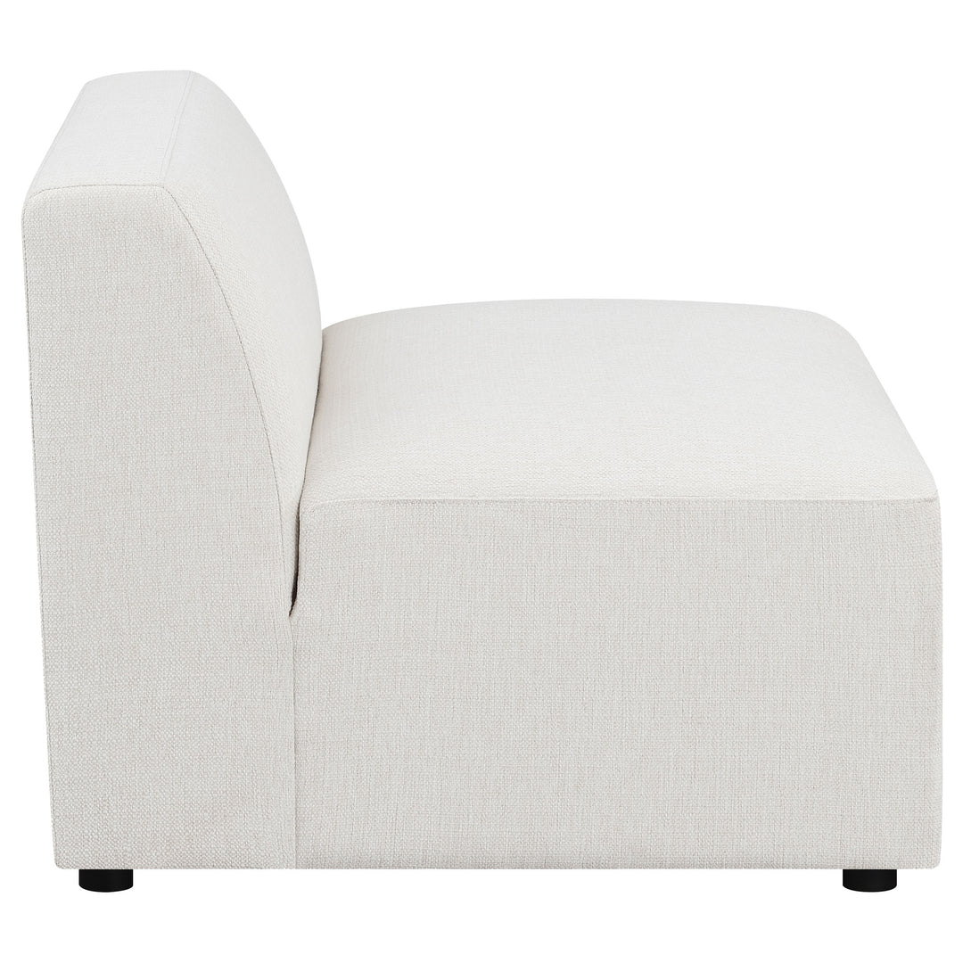 Freddie Upholstered Tight Back Armless Chair Pearl