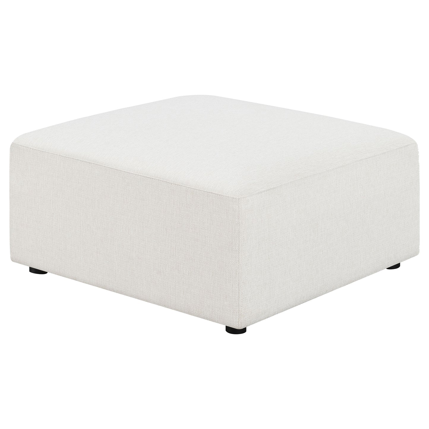 Freddie Upholstered Square Ottoman Pearl