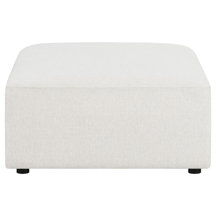 Freddie Upholstered Square Ottoman Pearl