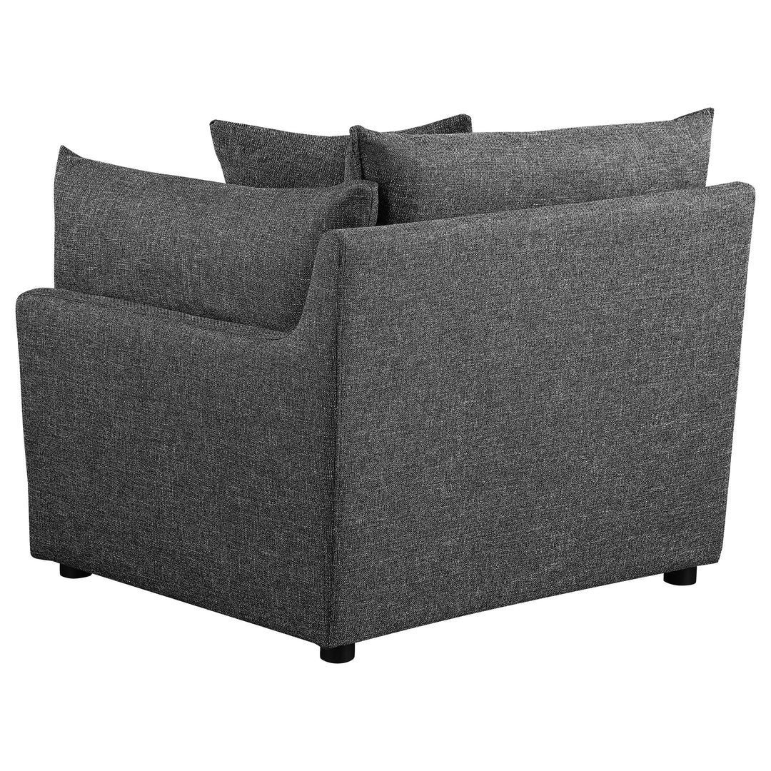 Sasha 3-Piece Upholstered Sofa Barely Black