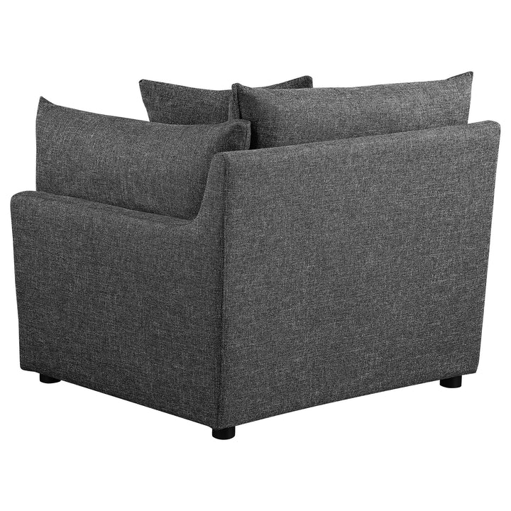 Sasha 6-Piece Upholstered Modular Sectional Barely Black