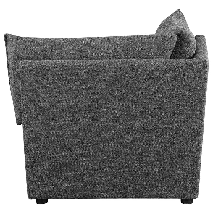 Sasha Upholstered Corner Chair Barely Black