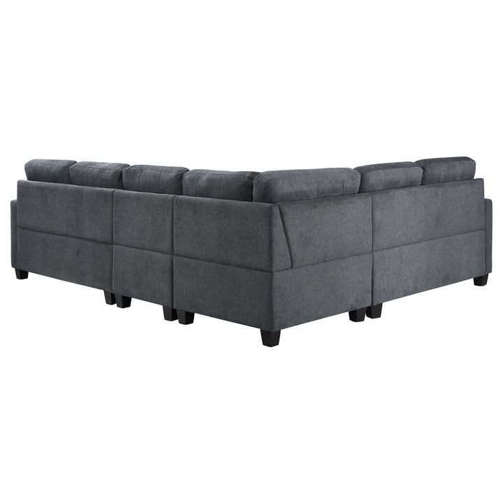 Georgina 4-piece Upholstered Modular Sectional Sofa Steel Grey