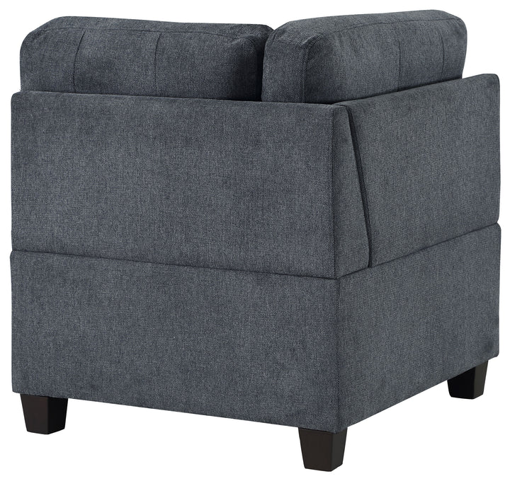 Georgina Upholstered Corner Chair Steel Grey