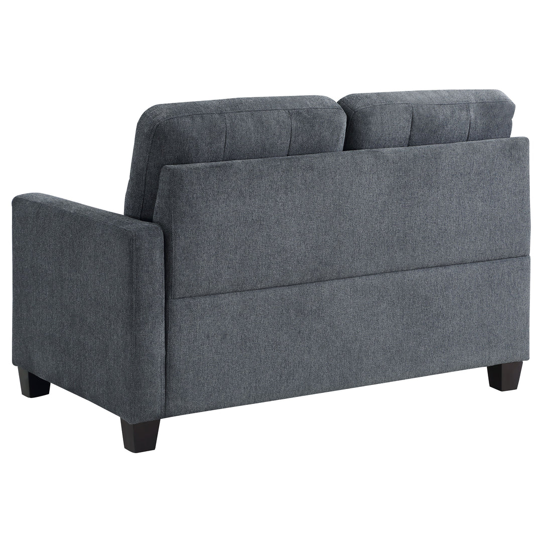 Georgina Upholstered LAF Chair Steel Grey