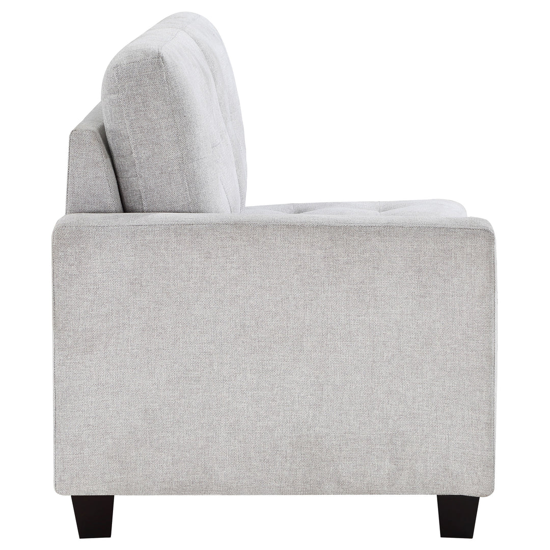 Georgina Upholstered LAF Chair Steel Beige