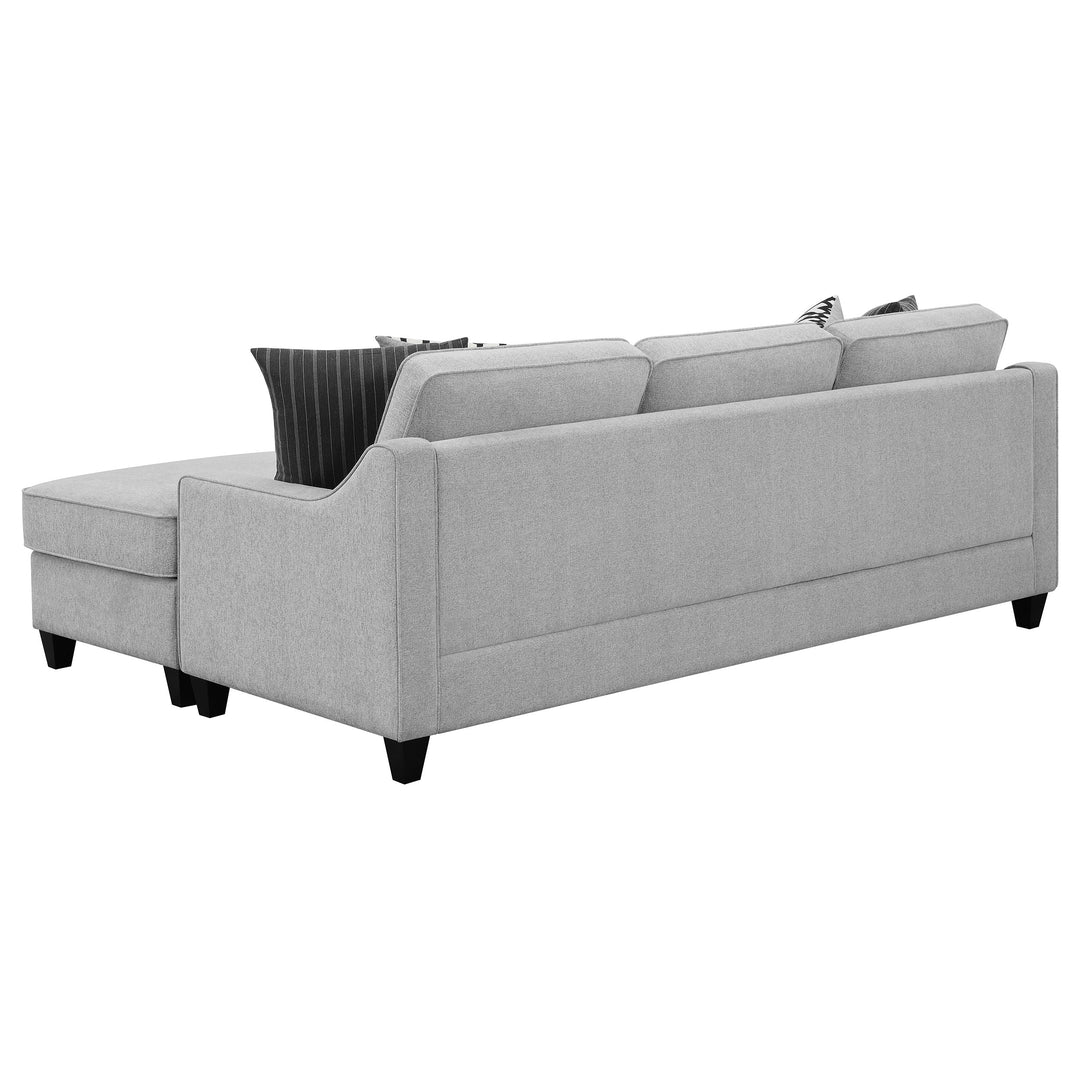 Luanne Upholstered Cushion Back Sectional Grey